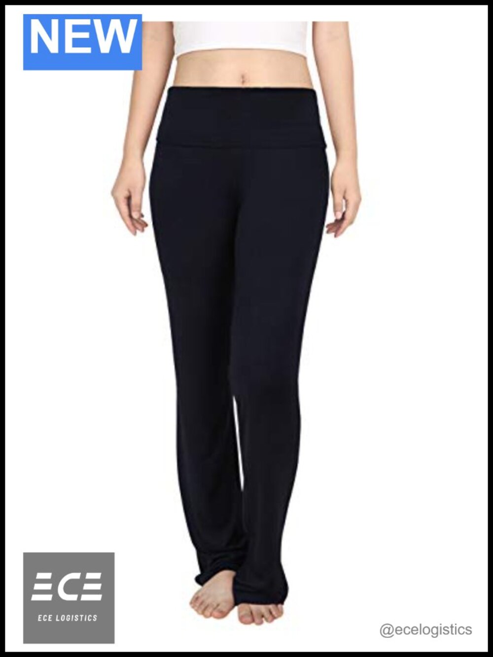 HDE High Rise Fold Over Waist Flare Leg Yoga Pants Workout Leggings